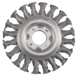 Rundbürste D.125mm Drahtstärke 0,5mm VA Draht 12mm 12500min ¹ TECWERK