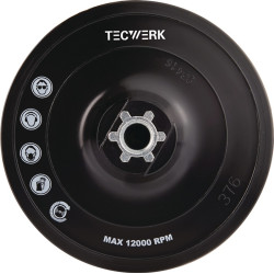 Stützteller D.150mm M14 kletthaftend TECWERK