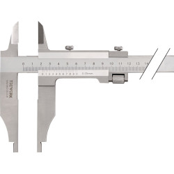 Werkstattmessschieber DIN 862 300mm m.Spitzen Schnabel L.90mm TECWERK