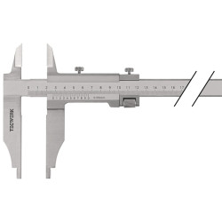 Werkstattmessschieber DIN 862 300mm m.Spitzen Schnabel L.90mm TECWERK