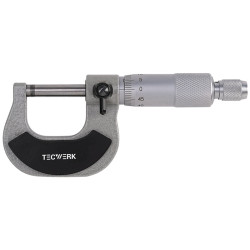 Bügelmessschraube DIN 863 1 0 25mm Spindel D.6,5mm TECWERK