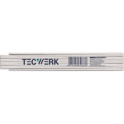 Gliedermaßstab L.2m mm cm EG III Buche weiß TECWERK