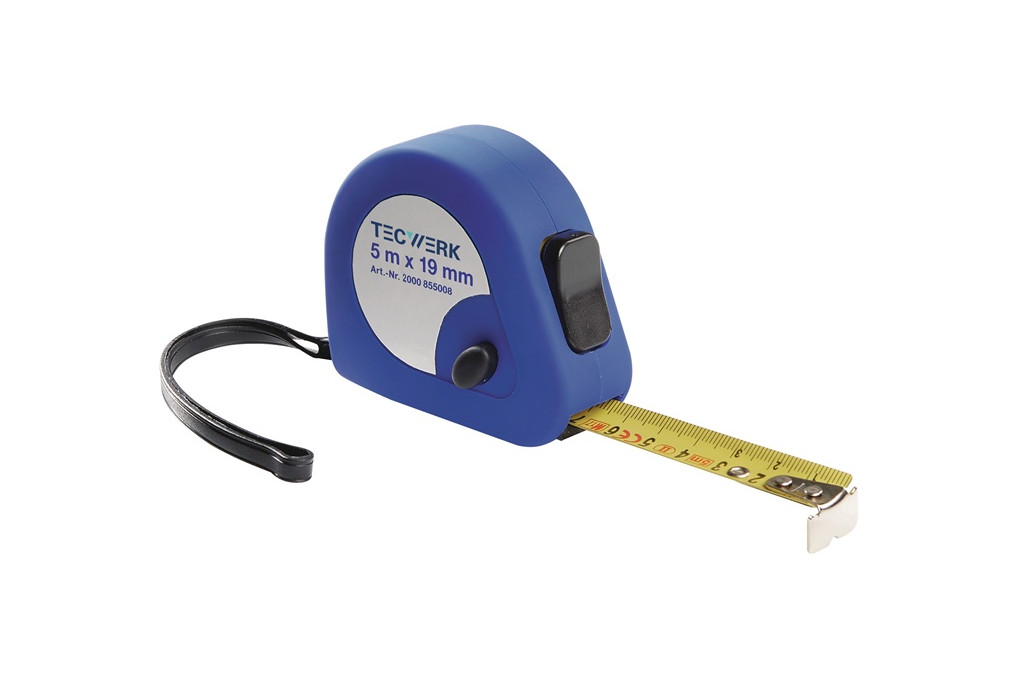 Taschenrollbandmaß L.3m B.16mm mm cm EG II Ku.Automatic TECWERK