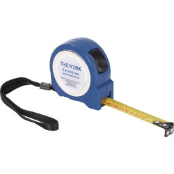 Taschenrollbandmaß L.8m B.25mm mm cm EG II ABS Selbstarretierung TECWERK