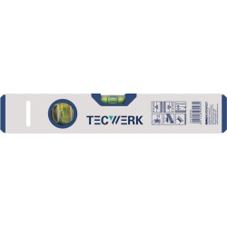 Wasserwaage 30cm Alu.silber ± 0,5 mm m TECWERK Wasserwaage 30cm Alu.silber ± 0,5 mm m TECWERK