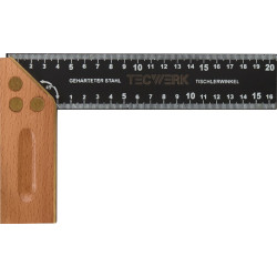 Schreinerwinkel Schenkel L.250mm m.Gehrung Kurzer Schenkel 150mm TECWERK