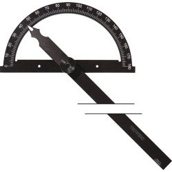 Winkelmesser Gradbogen D.120mm Schenkel L.150mm TECWERK