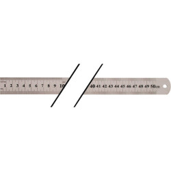 Stahlmaßstab L.500mm rostfr.STA Teilung B mm 1 2mm TECWERK Stahlmaßstab L.500mm rostfr.STA Teilung B mm 1 2mm TECWERK