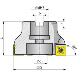 Eckfräser D.63mm vern.m.IK Z.6 SDMT 120508 TECWERK Eckfräser D.63mm vern.m.IK Z.6 SDMT 120508 TECWERK