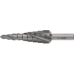 Stufenbohrer Bohrber.4 12mm HSS Spiralnut Z.2 Stufen 9 TECWERK