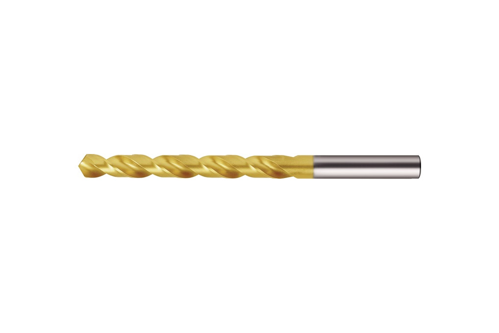 Spiralbohrer DIN 338 Typ UNI D.9,5mm HSS Co5 TiN Zyl.schaft kurz TECWERK
