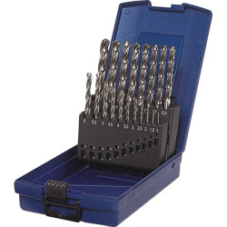 Spiralbohrersatz DIN 338 TypN Z3 D.1 10x0,5mm HSS Co5 19 tlg.Ku. Kass.TECWERK