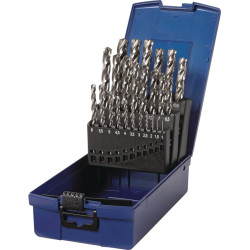 Spiralbohrersatz DIN 338 TypN Z3 D.1 13x0,5mm HSS Co5 25 tlg.Ku. Kass.TECWERK