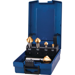 Kegelsenkersatz DIN 335C 90Grad 6,3 25mm HSS TiN 5 tlg.Ku. Kass.TECWERK