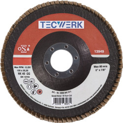 Fächerscheibe D.125mm K.60 kon.Stahl Holz NK TECWERK