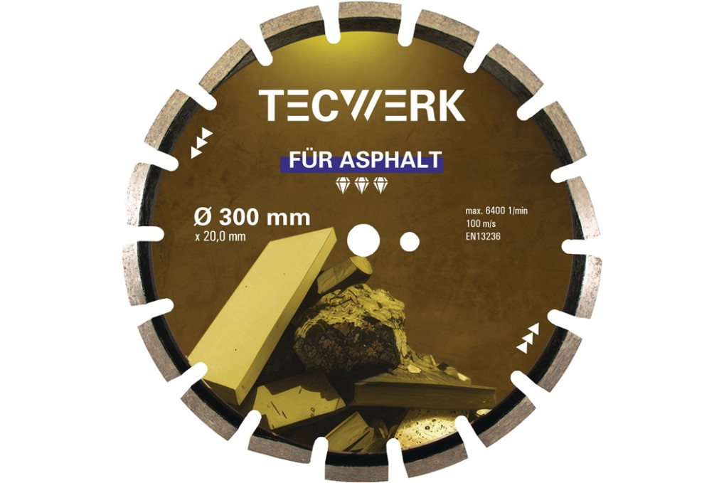 Diamanttrennscheibe ASPHALT D.400mm Bohr.25,4mm Seg. H.10mm Seg. S.3,4mm TW