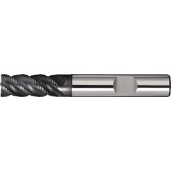 Schaftfräser DIN 6527L Typ NR UNI D.8mm Einsatz L.25mm VHM TiAlN HB Z.4 lang TW