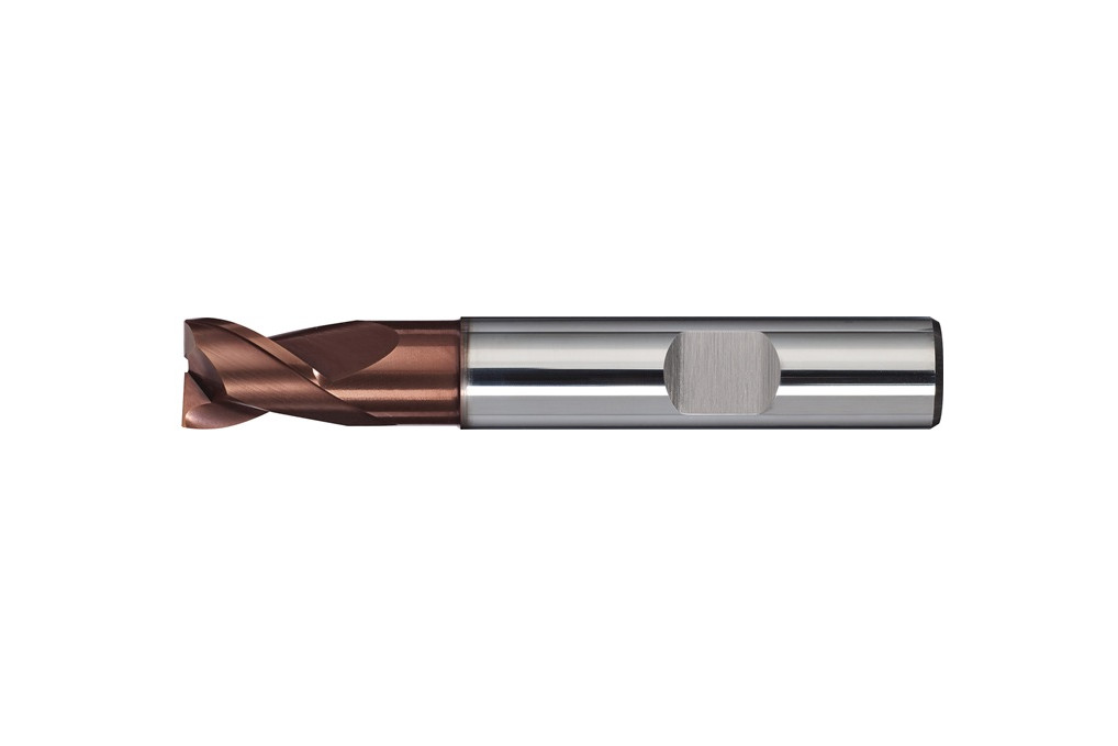 Bohrnutenfräser DIN 6527K TypN D.3mm VHM TiAlN HB Z.2 kurz TECWERK