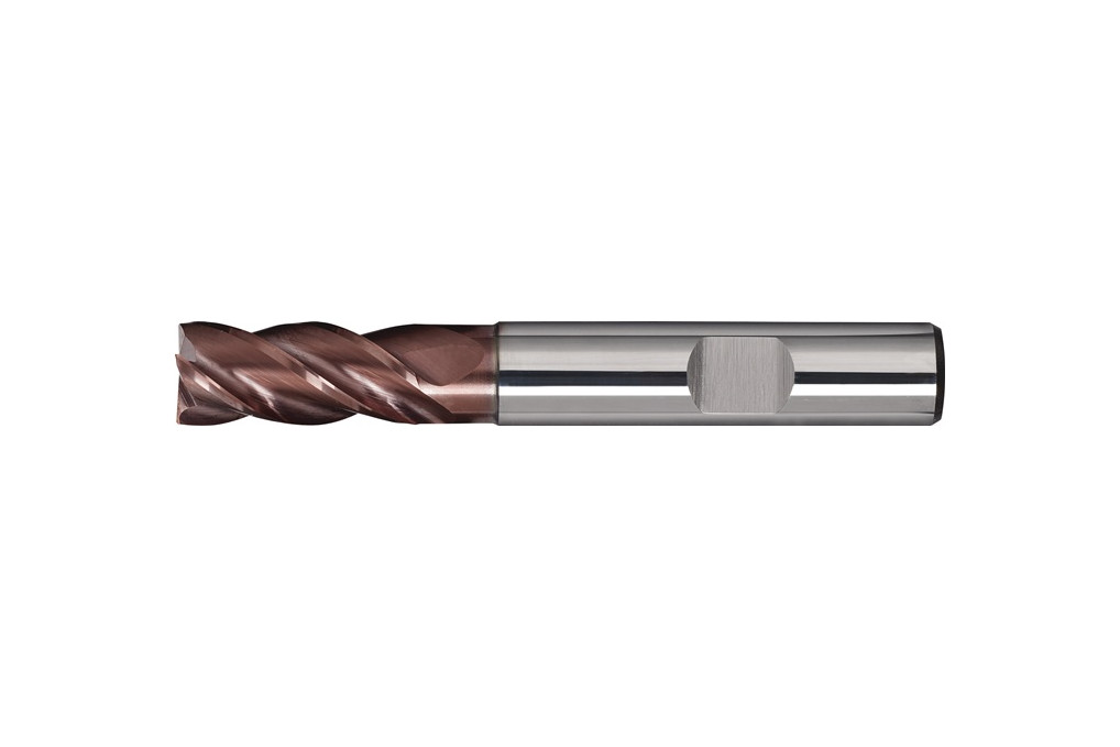 Schaftfräser DIN 6527L TypN D.5mm Einsatz L.19mm VHM TiAlN HB Z.4 lang TECWERK