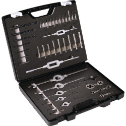 Gewindeschneidzeugsatz M3 M12 44tlg.HSS Ku. Kass.TECWERK