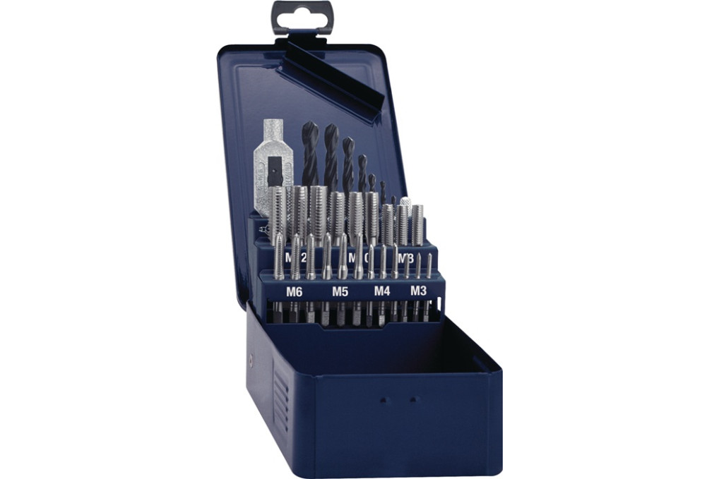 Gewindebohrersatz DIN 352 M3 M12 29tlg.HSS TECWERK Gewindebohrersatz DIN 352 M3 M12 29tlg.HSS TECWERK