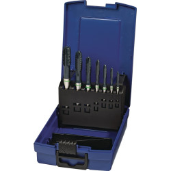 Maschinengewindebohrerset DIN 371 376 B Univ.M3 M12 HSS Co vap.Ku. Kass.TECWERK Maschinengewindebohrerset DIN 371 376 B Univ.M3 M12 HSS Co vap.Ku. Kass.TECWERK