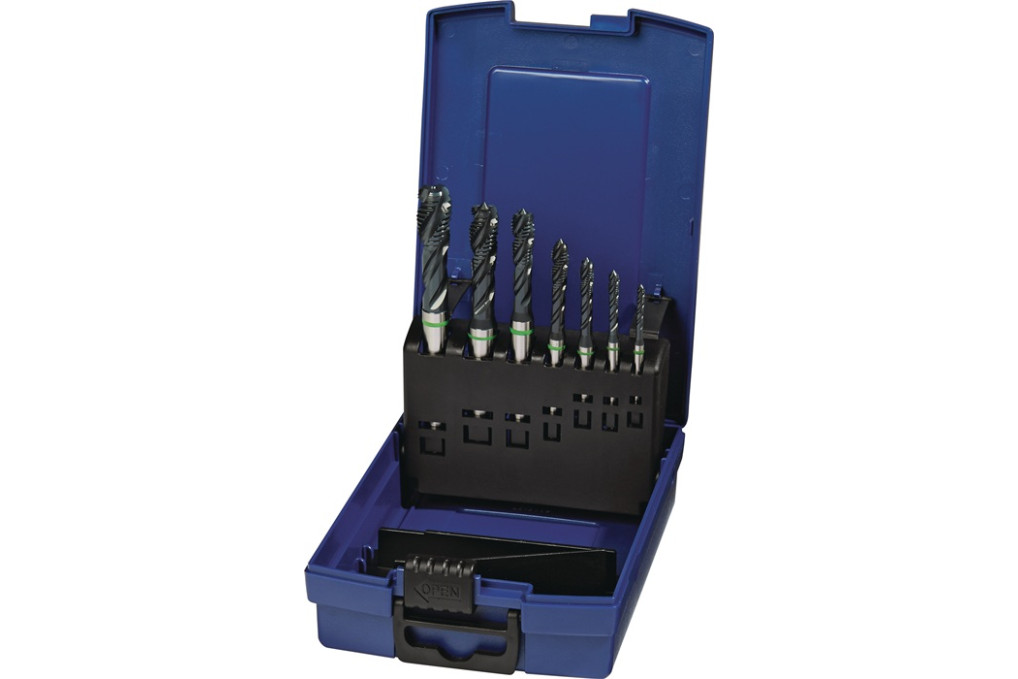 Maschinengewindebohrerset DIN 371 376 C Univ.M3 M12 HSS Co vap.Ku. Kass.TECWERK Maschinengewindebohrerset DIN 371 376 C Univ.M3 M12 HSS Co vap.Ku. Kass.TECWERK