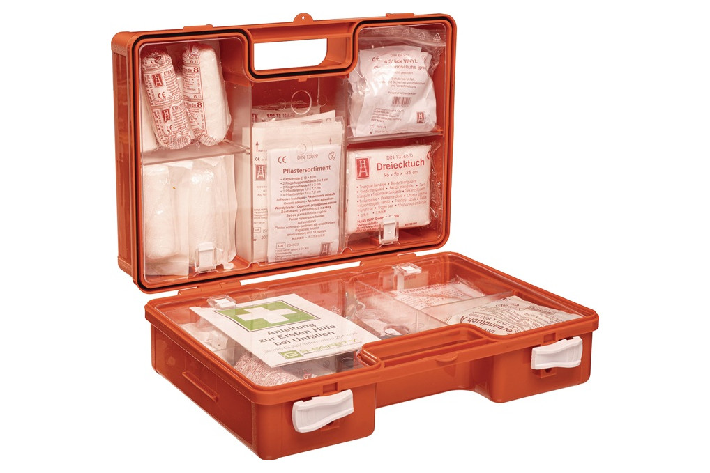 Erste Hilfe Koffer DIN 13169 2021 B310xH210xT130ca.mm orange B SAFETY