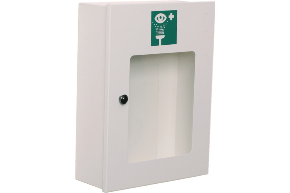 Augenspülschrank leer Stahlblech,weiß pulv.m.Sichtfenster B SAFETY Augenspülschrank leer Stahlblech,weiß pulv.m.Sichtfenster B SAFETY