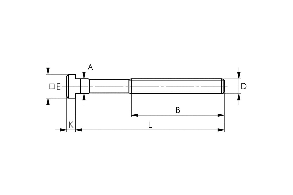 T Nutenschraube (DIN 787) T Nut 20mm M20 L.125mm Güte 8.8 AMF T Nutenschraube (DIN 787) T Nut 20mm M20 L.125mm Güte 8.8 AMF