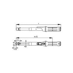 Drehmomentschlüssel TF SE50 10 50 Nm 9x12mm GEDORE Drehmomentschlüssel TF SE50 10 50 Nm 9x12mm GEDORE