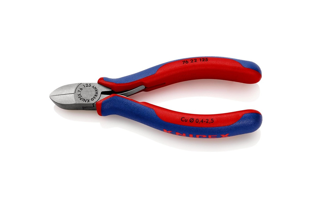 Seitenschneider L.125mm Form 2 Facette nein Kopf pol.Mehrkomp. Hüllen KNIPEX