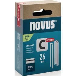 Schmalrückenklammer C Typ 4 B.6mm Schenkel L.26mm Draht B.1,1mm 1000 St.NOVUS