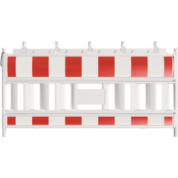 Absperrschrankengitter retroreflektierend Folie Typ RA2 B HDPE L.2100mm SCHAKE