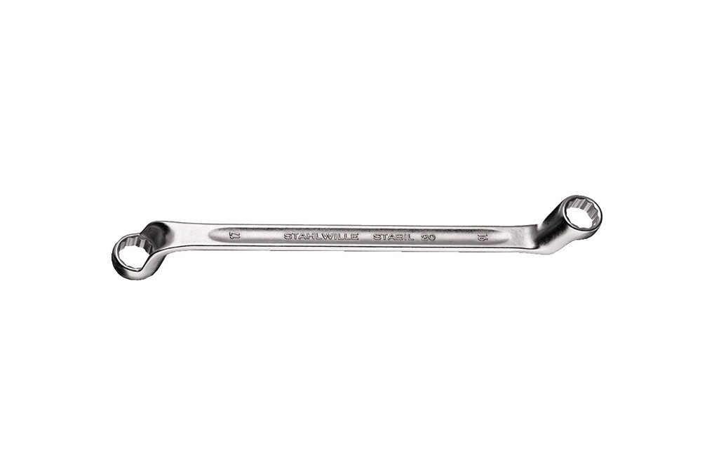 Doppelringschlüssel 20 8x10mm 180mm tief gekr.STAHLWILLE