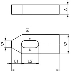 Spanneisen DIN 6314 f.T Nut 12 14 16mm L.100mm AMF Spanneisen DIN 6314 f.T Nut 12 14 16mm L.100mm AMF