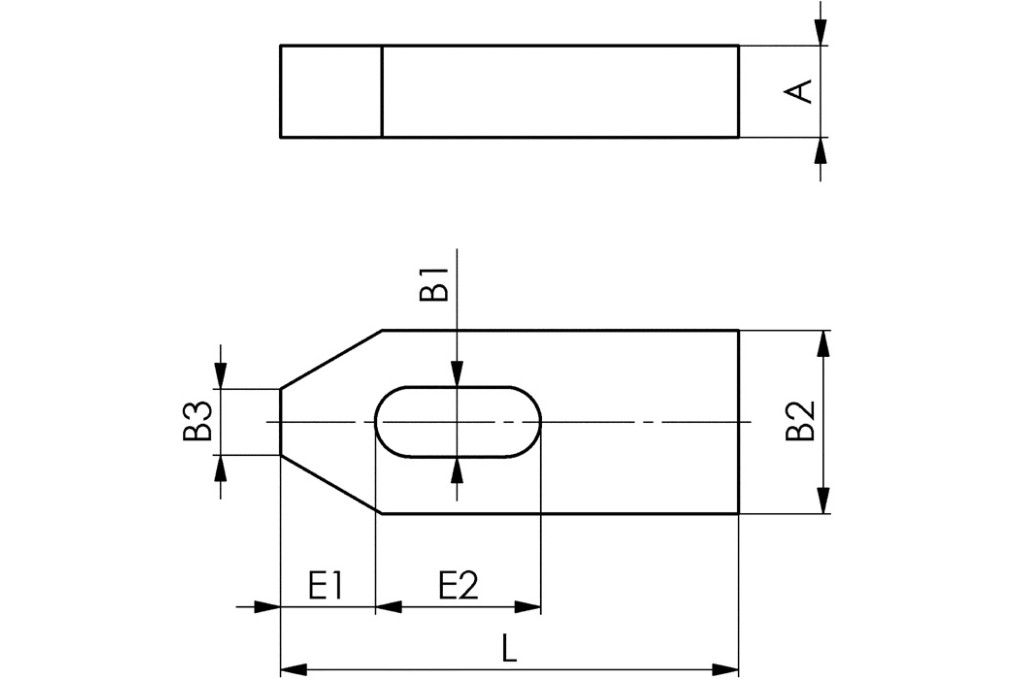 Spanneisen DIN 6314 f.T Nut 12 14 16mm L.100mm AMF Spanneisen DIN 6314 f.T Nut 12 14 16mm L.100mm AMF