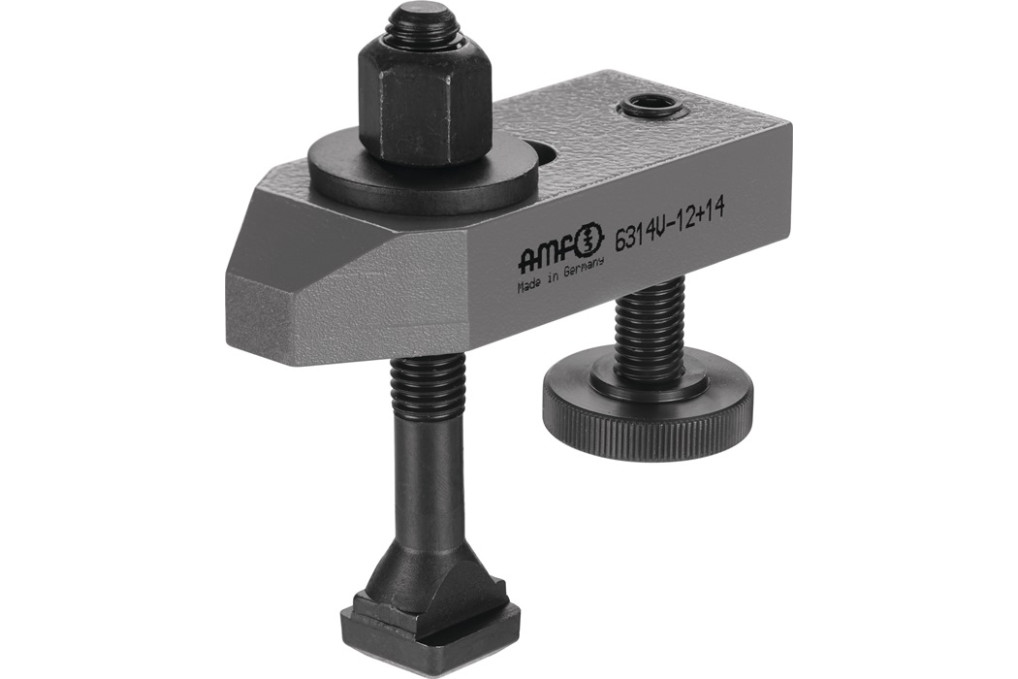 Spanneisen Nr.6314V f.T Nut 10mm Spann H.8 32mm Spannschraube M10x10x80mm AMF Spanneisen Nr.6314V f.T Nut 10mm Spann H.8 32mm Spannschraube M10x10x80mm AMF