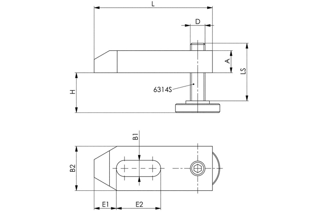 Spanneisen Nr.6314V f.T Nut 10mm Spann H.8 32mm Spannschraube M10x10x80mm AMF Spanneisen Nr.6314V f.T Nut 10mm Spann H.8 32mm Spannschraube M10x10x80mm AMF