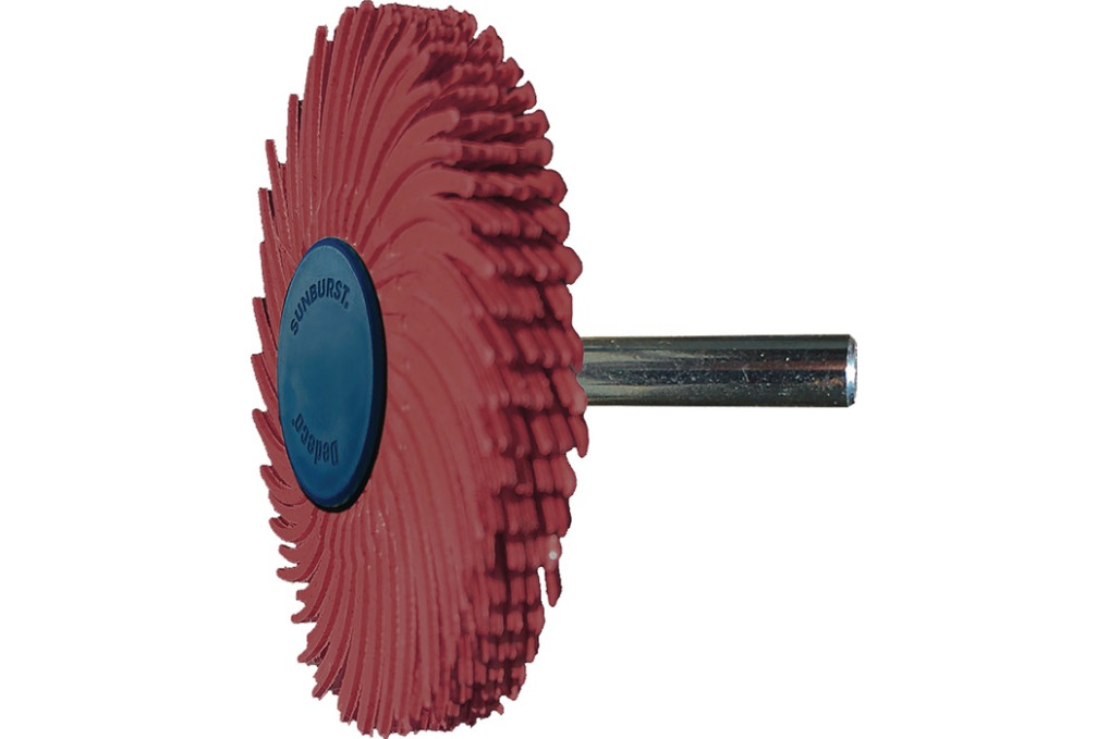 Radialbürstenscheibe Sunburst D.51mm K.220 Rot 10000min ¹ TYROLIT