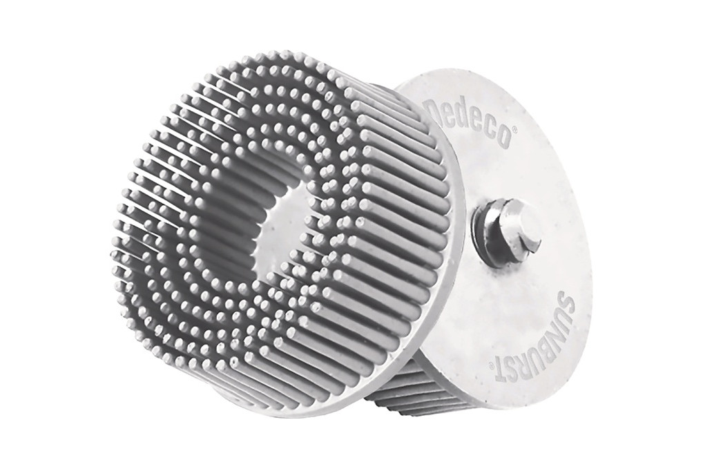 Radialbürstenscheibe Sunburst D.51mm K.120 A120 MED B.51 weiß 25000min ¹ TYROLIT Radialbürstenscheibe Sunburst D.51mm K.120 A120 MED B.51 weiß 25000min ¹ TYROLIT