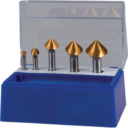 Kegelsenkersatz DIN 335C 90Grad 6,3 25mm HSS TiN 5 tlg.Ku. Box PROMAT Kegelsenkersatz DIN 335C 90Grad 6,3 25mm HSS TiN 5 tlg.Ku. Box PROMAT