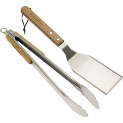 Grillbesteck Duo Spatel:36 cm,Zange:39cm 2 teilig:Spatel u.Zange Farbkarton m.FT