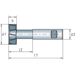 T Nutenfräser DIN 851AB TypN D.18mm HSS Co Verz.Kreuz Z.8 MAYKESTAG T Nutenfräser DIN 851AB TypN D.18mm HSS Co Verz.Kreuz Z.8 MAYKESTAG