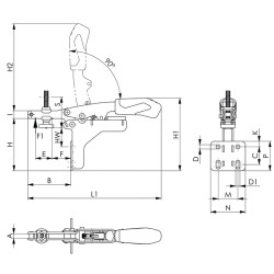 Waagrechtspanner Nr.6871 Gr.20 Winkelfuß AMF Waagrechtspanner Nr.6871 Gr.20 Winkelfuß AMF