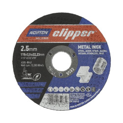 Trennscheibe D115x2,5mm Typ 41 Metall Inox Bohr.22,23mm NORTON CLIPPER Trennscheibe D115x2,5mm Typ 41 Metall Inox Bohr.22,23mm NORTON CLIPPER