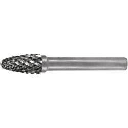 Frässtift RBF D.12mm Kopf L.25mm Schaft D.6mm HM Verz.Kreuz TECWERK