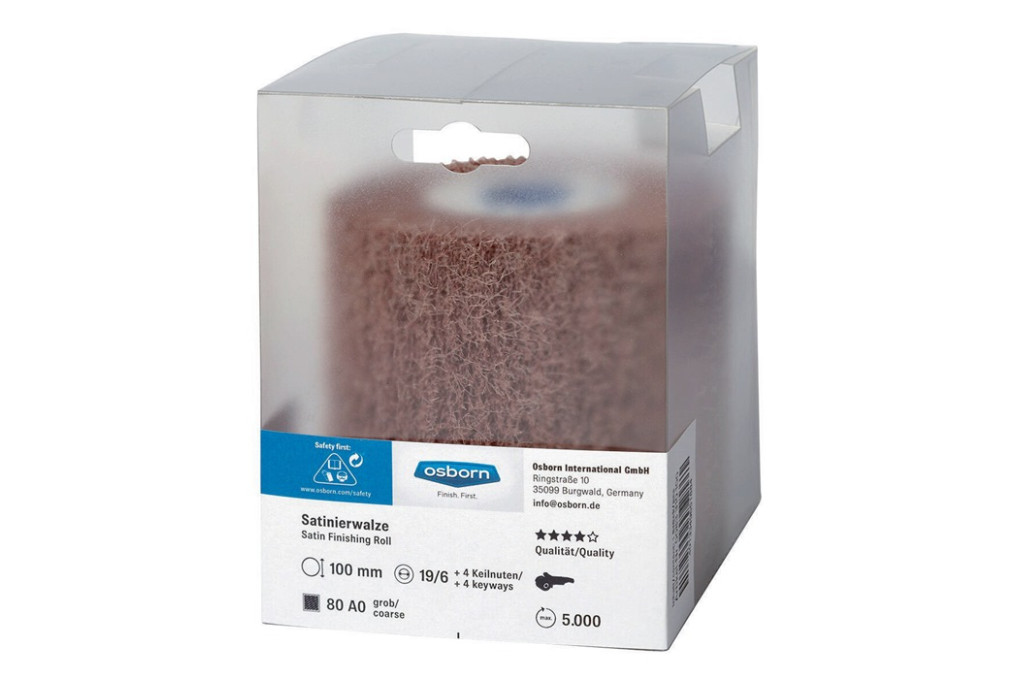 Schleifwalze Vlie medium m.4 Keilnuten Ø100xB100mm OSBORN