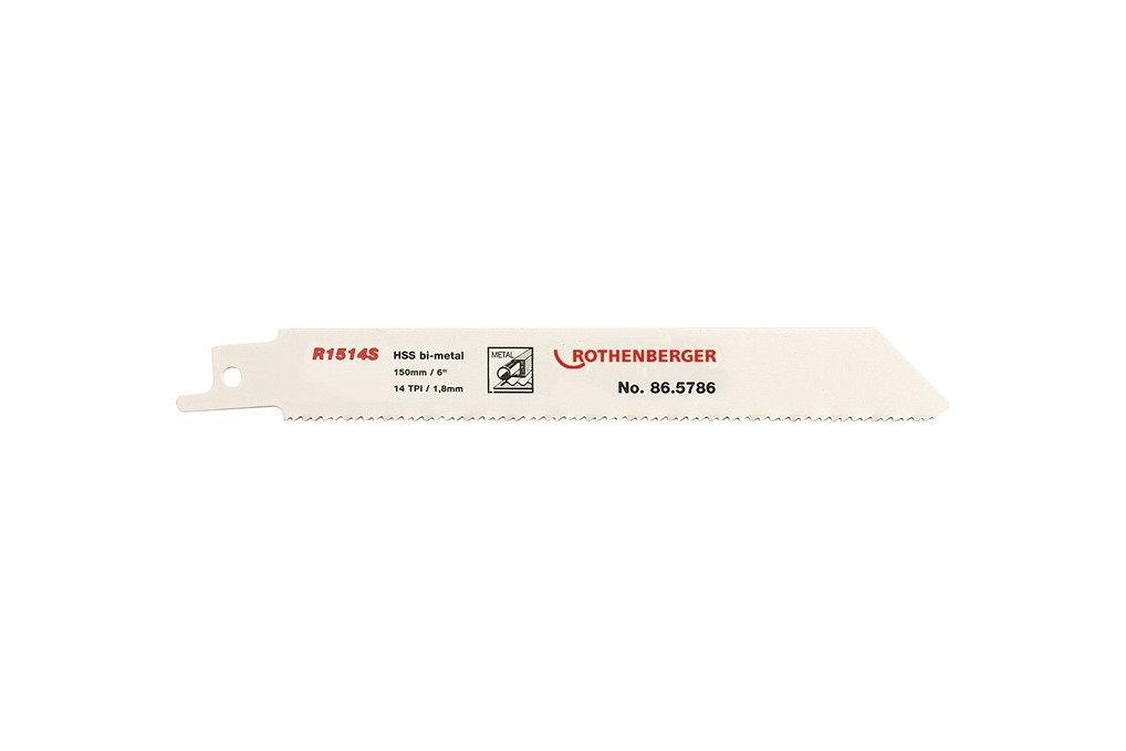 Säbelsägeblatt R1514S L.150mm B.20mm 1,8mm 5 St. Karte ROTHENBERGER Säbelsägeblatt R1514S L.150mm B.20mm 1,8mm 5 St. Karte ROTHENBERGER