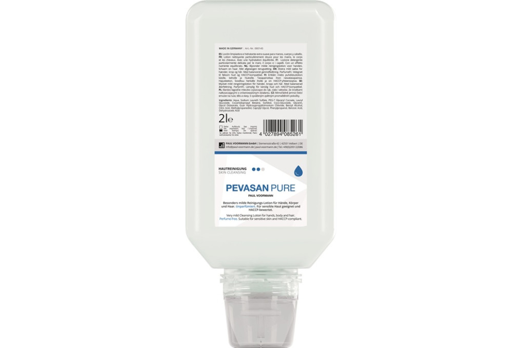 Handreinigung Pevasan PURE 2l ph hautneutral Softflasche PAUL VOORMANN Handreinigung Pevasan PURE 2l ph hautneutral Softflasche PAUL VOORMANN